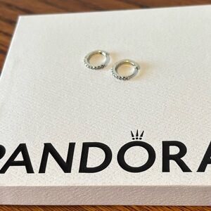 Pandora Sterling Silver Mini Hoop Earrings